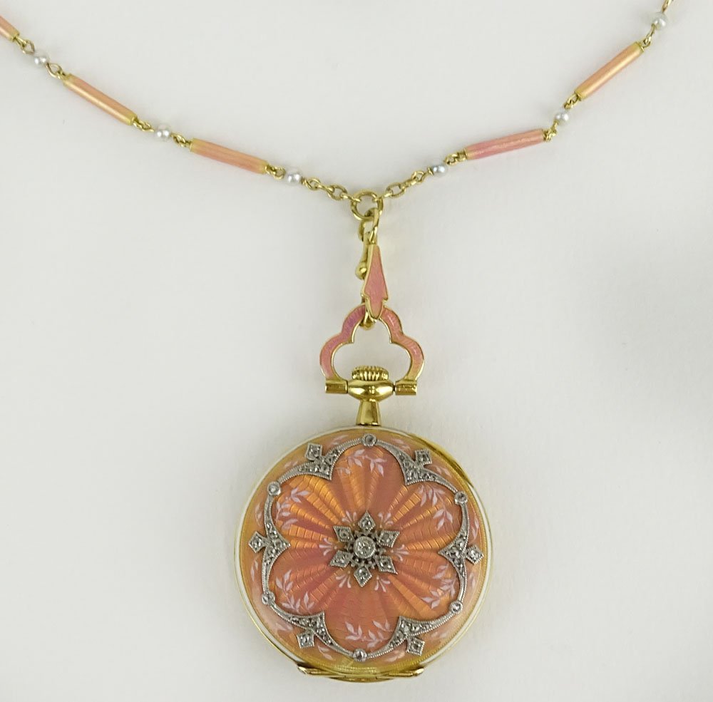 Antique Gubelin 18 Karat Yellow Gold, Diamond, (1 of 6)