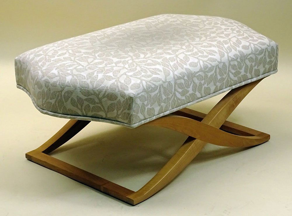 Bench/ottoman by Angelo Donghia features an X-shaped (1 of 5)