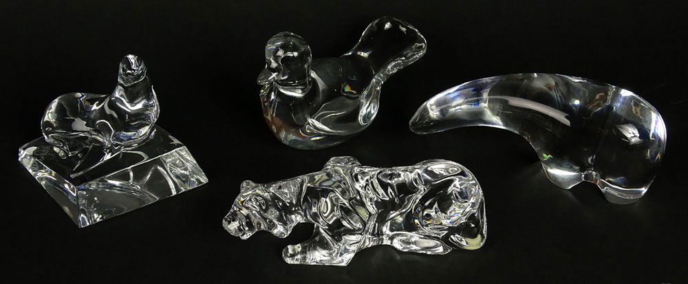 Lot of four (4) Baccarat Crystal Animal Figurines. (1 of 7)