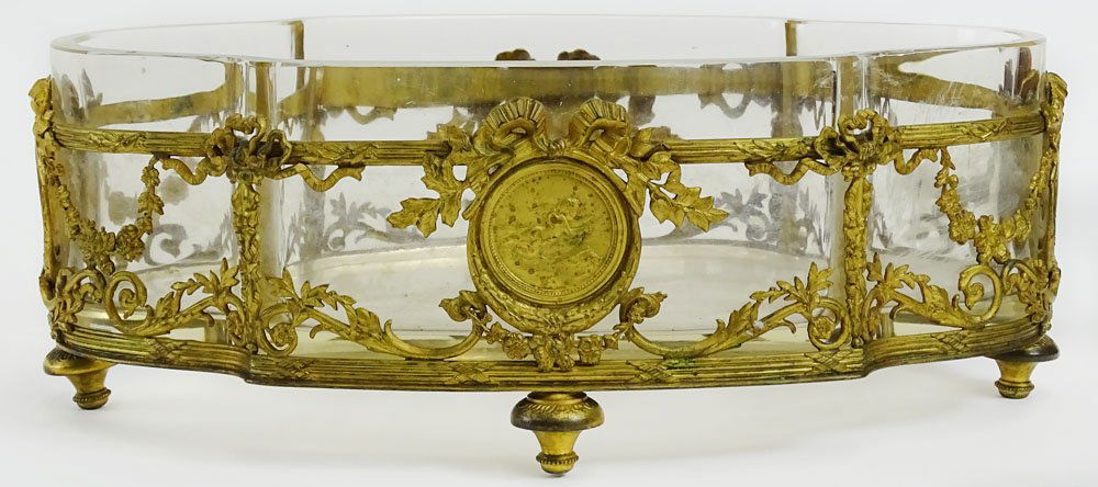 Antique French crystal gilt bronze mounted (1 of 8)