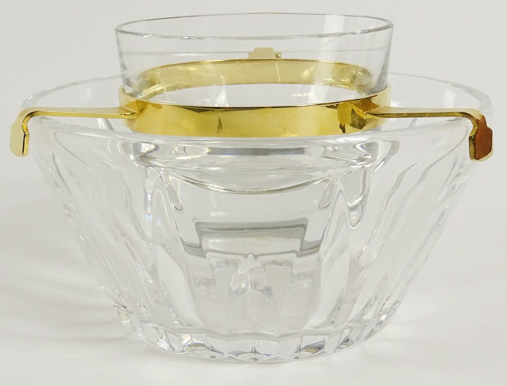 Baccarat Crystal Caviar Server. 3 Pieces including gold (1 of 4)