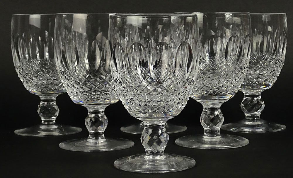 Set of six (6) Waterford "Colleen" Water Goblets. (1 of 5)