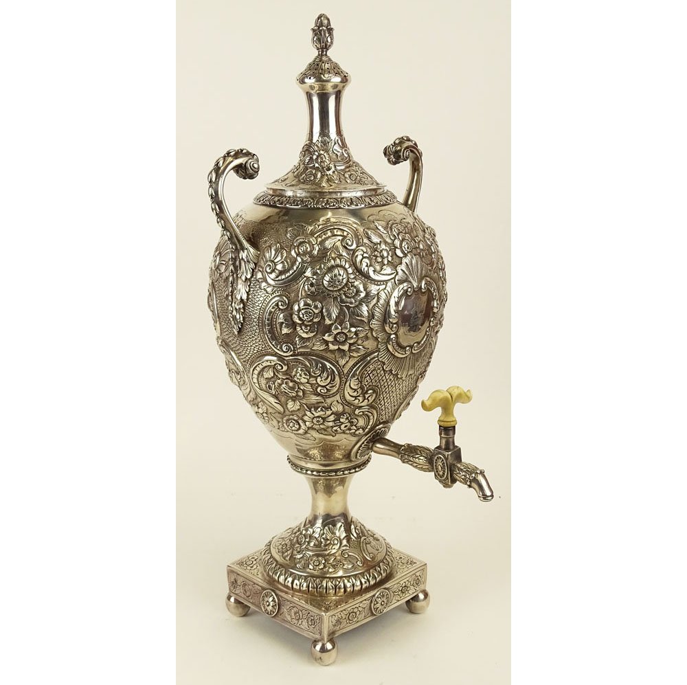 George III English Sterling Silver Samovar. Detailed (1 of 5)
