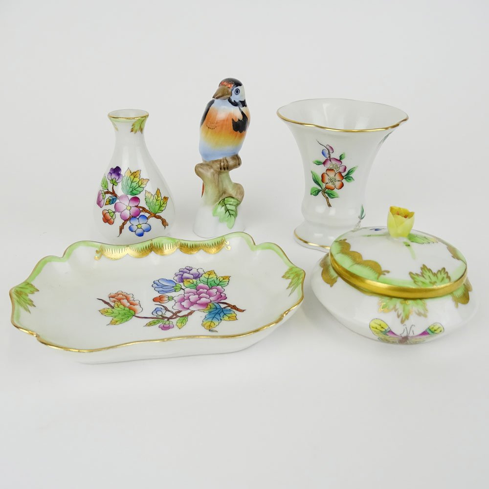 Lot of Five (5) Herend Porcelain Miniatures. Includes 4 (1 of 6)