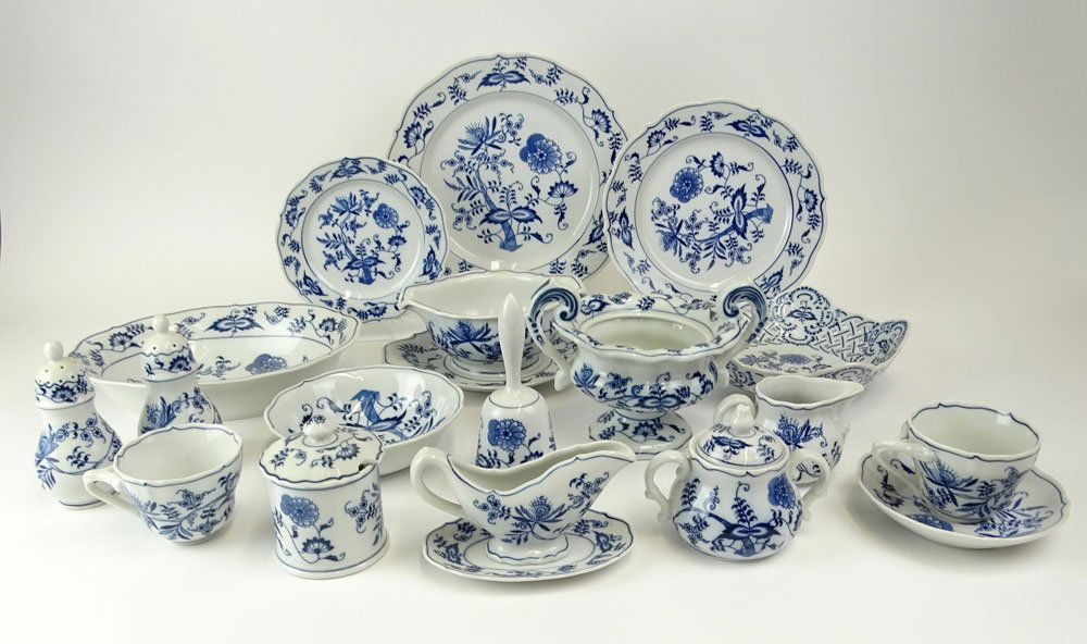 Eighty-Three (83) Pieces Blue Danube Dinnerware set. (1 of 9)