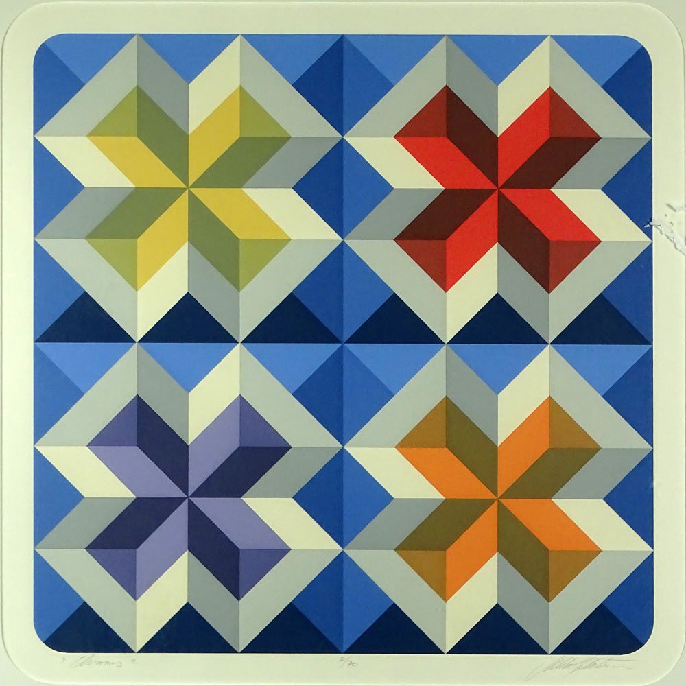 Circa 1970's Color Lithograph, "Chronos". Pencil Signed (1 of 6)