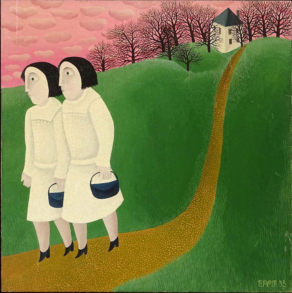 Bruno Epple, German (20th century) Oil on masonite (1 of 4)