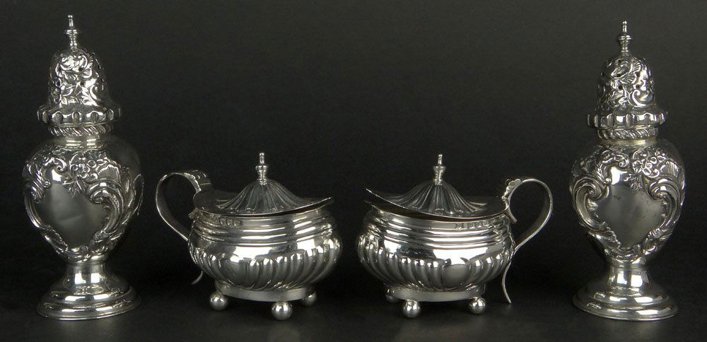 Two (2) Pair English Sterling Silver Table wares. The (1 of 8)