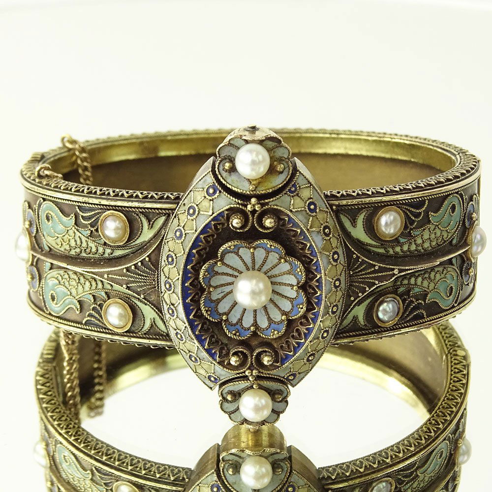 19th Century Finely Made 14 Karat Yellow Gold, Enamel (1 of 4)