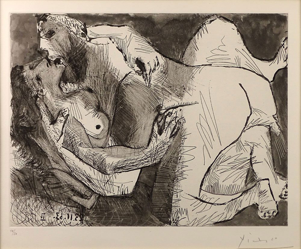Pablo Picasso, Spanish (1881-1973) Etching on Arches (1 of 7)