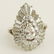Vintage Diamond and 14 Karat White Gold Ballerina Ring.