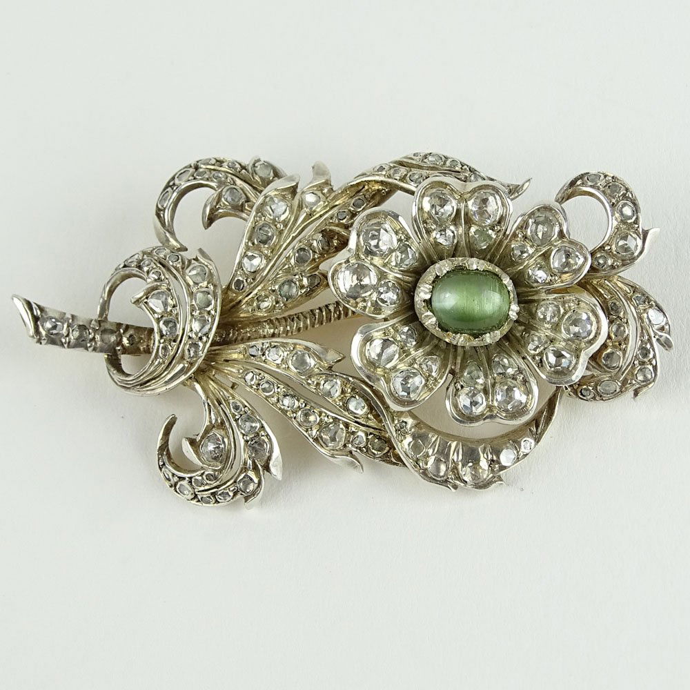 Vintage Rose Cut Diamond, Approx. 4.0 Carat Cat Eye, 14 (1 of 2)