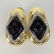 Pair of 14 Karat Yellow Gold, Diamond and Black Onyx