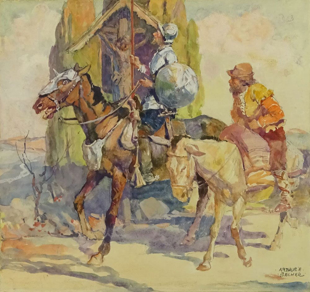 Arthur Ernst Becher, American (1877-1960) Watercolor (1 of 8)