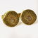 Pair of Men's DeBeers 18 Karat Yellow Gold and Diamond