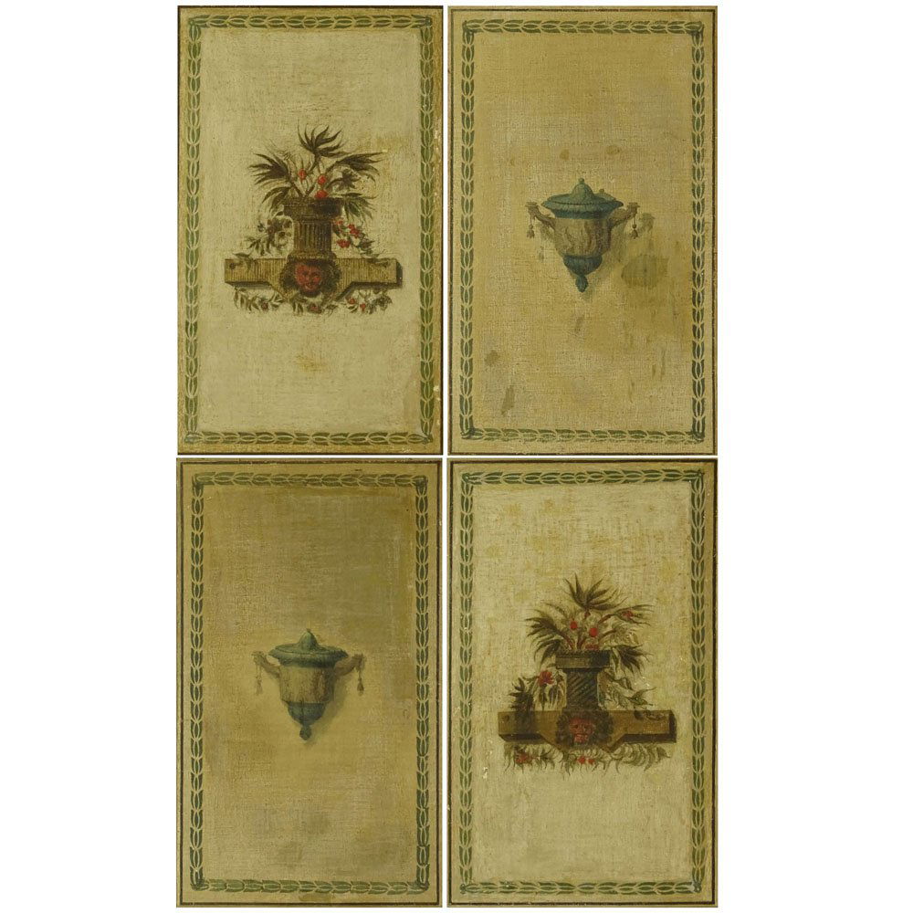 Lot of Four (4) Antique Decorative Architectural Oil (1 of 9)