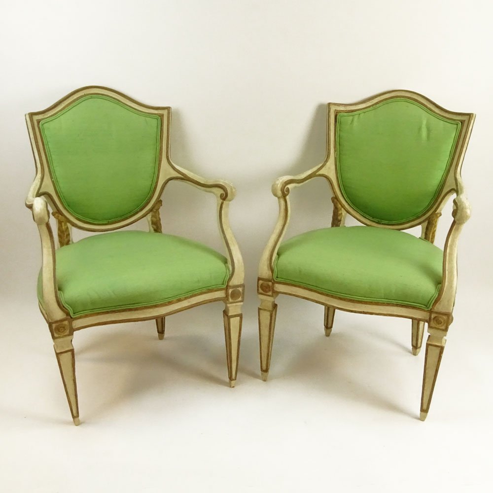 Pair of 19th Century Italian Painted and Parcel Gilt (1 of 3)