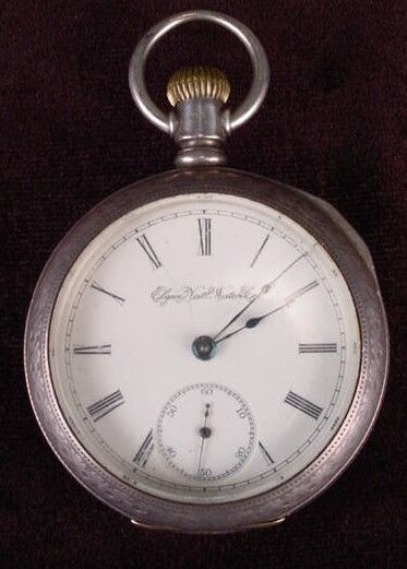 Dueber Coin Silver Pocket Watch With An Elgin Natio