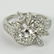 Lady's Vintage Diamond and 18 Karat White Gold Cluster