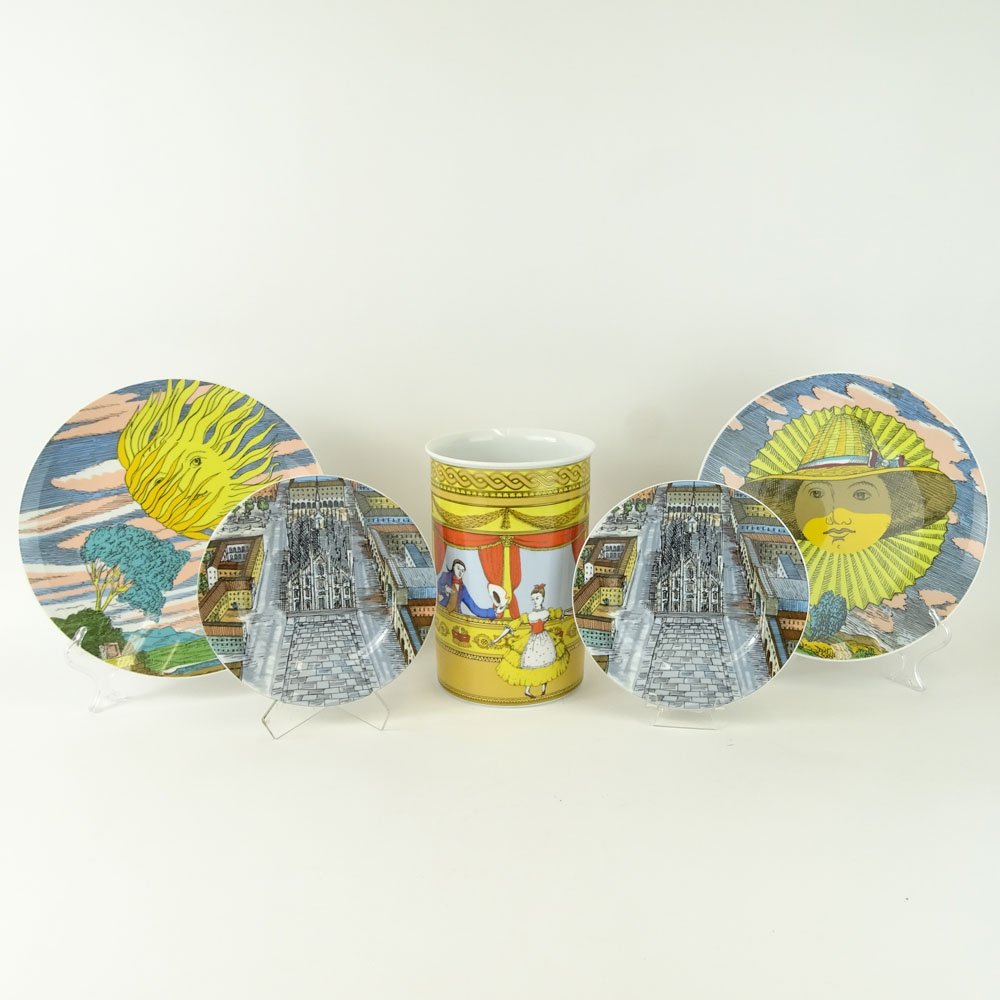 Lot of Five (5) Rosenthal Fornasetti Porcelain Items. (1 of 8)