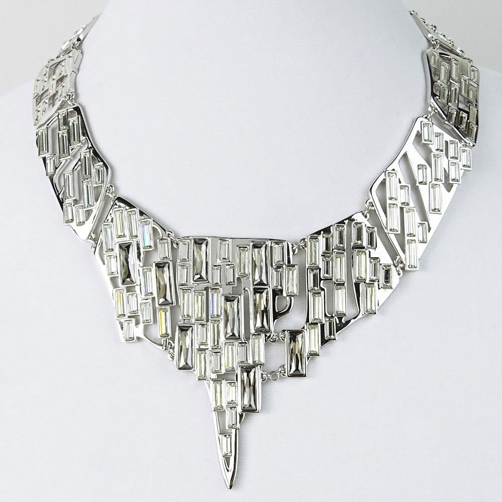 Swarovski Crystal and Silver Tone Statement Necklace in (1 of 5)