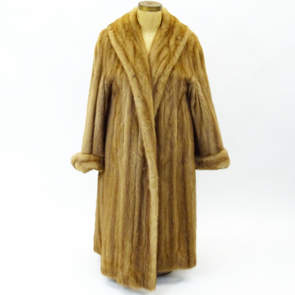 Vintage Full Length Brown Mink Coat. Lined. No label. (1 of 4)