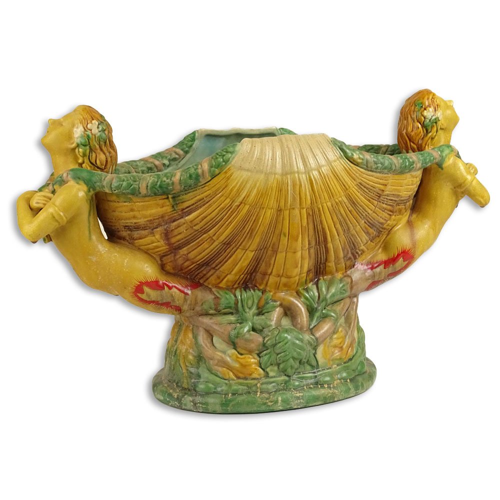 Modern Figural Minton Style Majolica Centerpiece. (1 of 5)