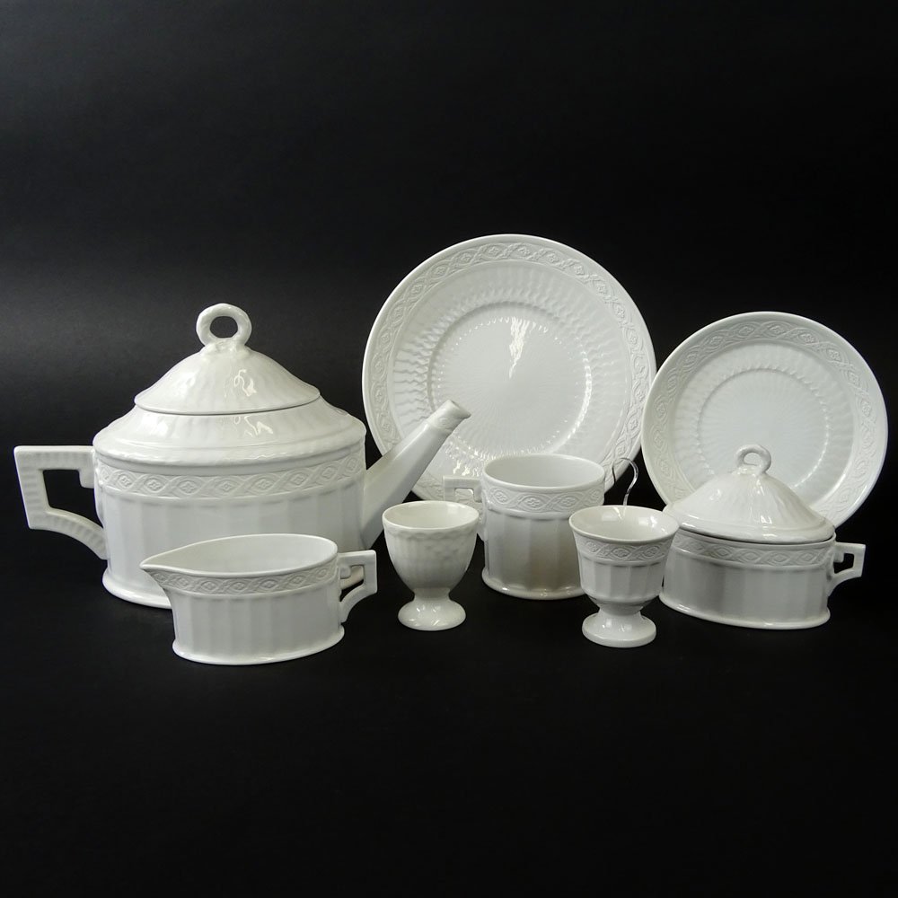 8 piece Royal Copenhagen Breakfast Set for one. White (1 of 4)