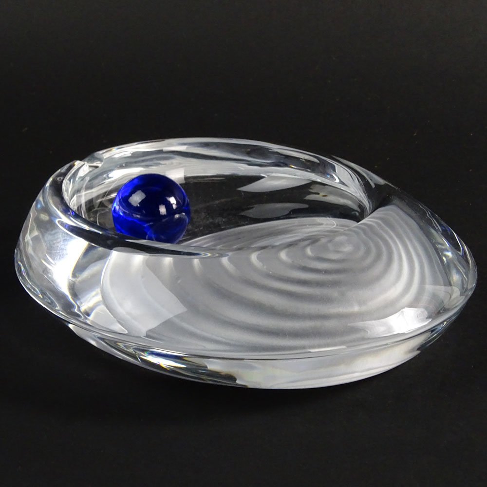 Daum France Crystal Mid Century Modern Ashtray With (1 of 3)