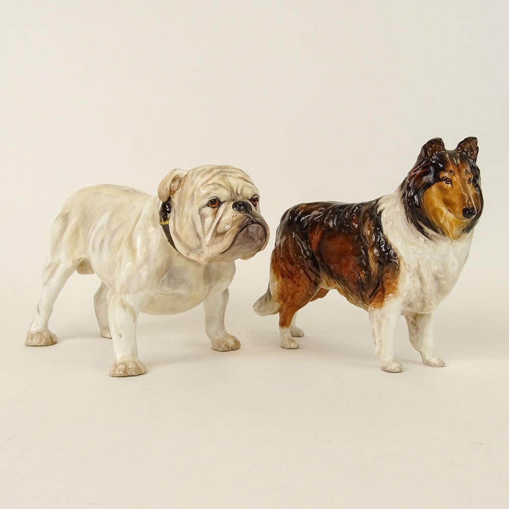 Lot of Two (2) Royal Doulton Porcelain Dog Figurines. (1 of 8)