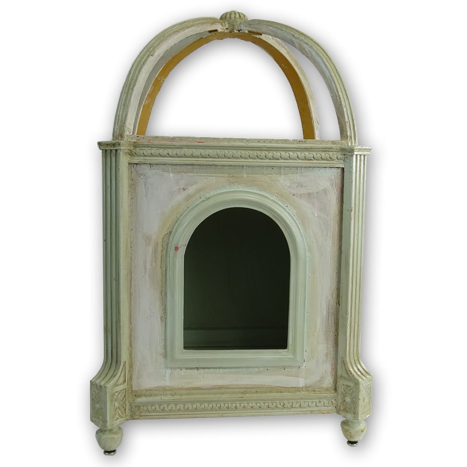 Vintage Louis XVI style Carved and Painted Wood: Vintage Louis XVI style Carved and Painted Wood Doghouse after a model by Claude I SenÃ©, French (1724â€“1792) made for Marie-Antoinette and now in The Metropolitan Museum of Art. Unsigned. Rea