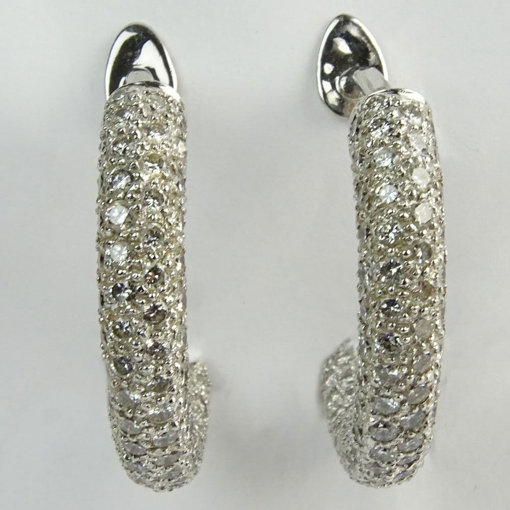 Impressive Pair of 13.80 Carat Pave Set Round Cut (1 of 3)