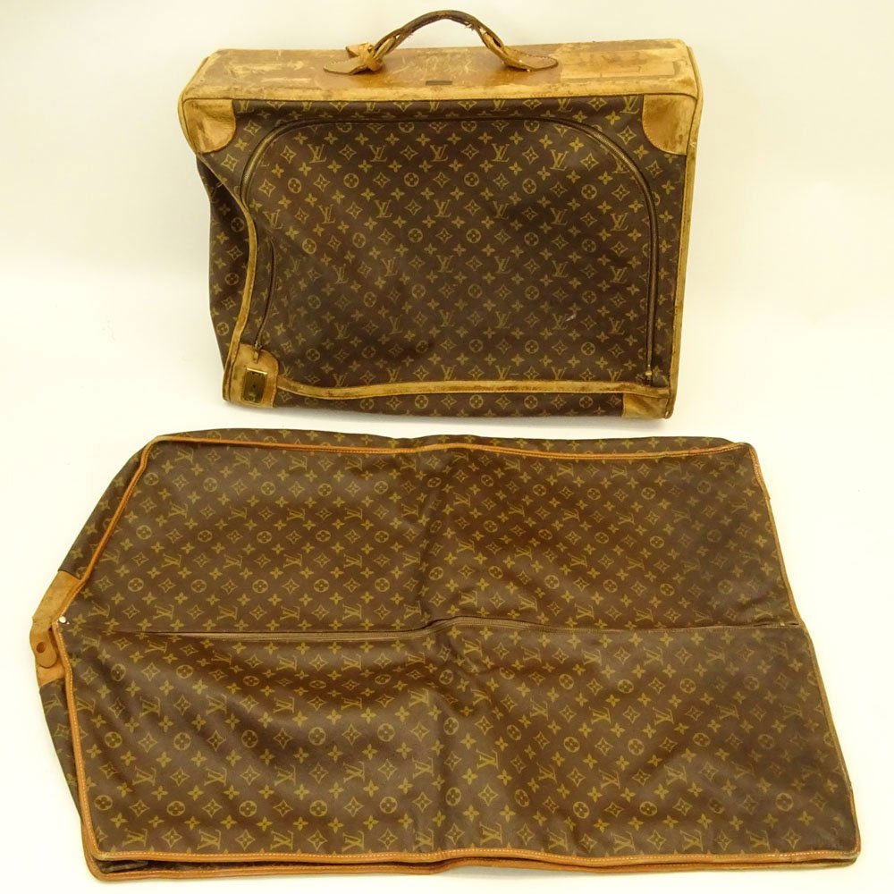 Two (2) Pieces Vintage Louis Vuitton Luggage. Includes (1 of 9)