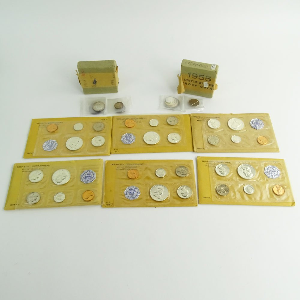 Collection of Eight (8) U.S. Proof Sets. Includes two (1 of 6)