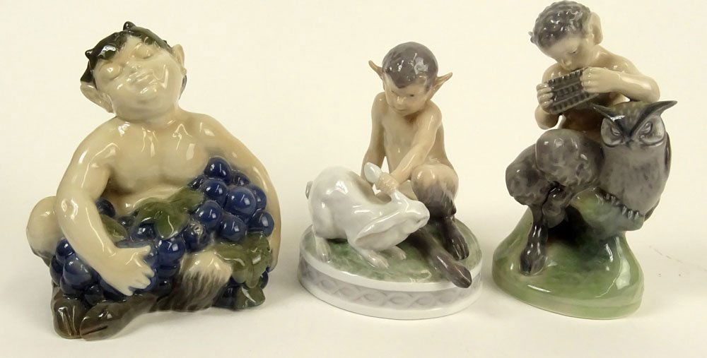 Lot of Three (3) Royal Copenhagen Porcelain Satyr (1 of 8)