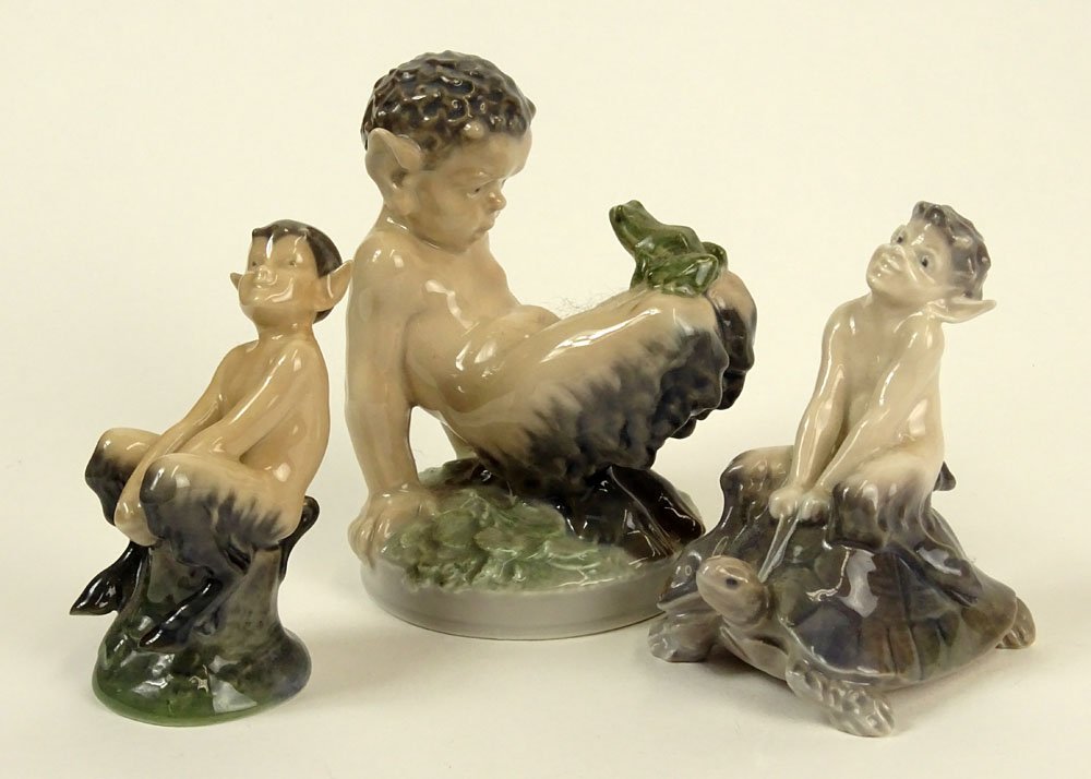 Lot of Three (3) Royal Copenhagen Porcelain Satyr (1 of 9)