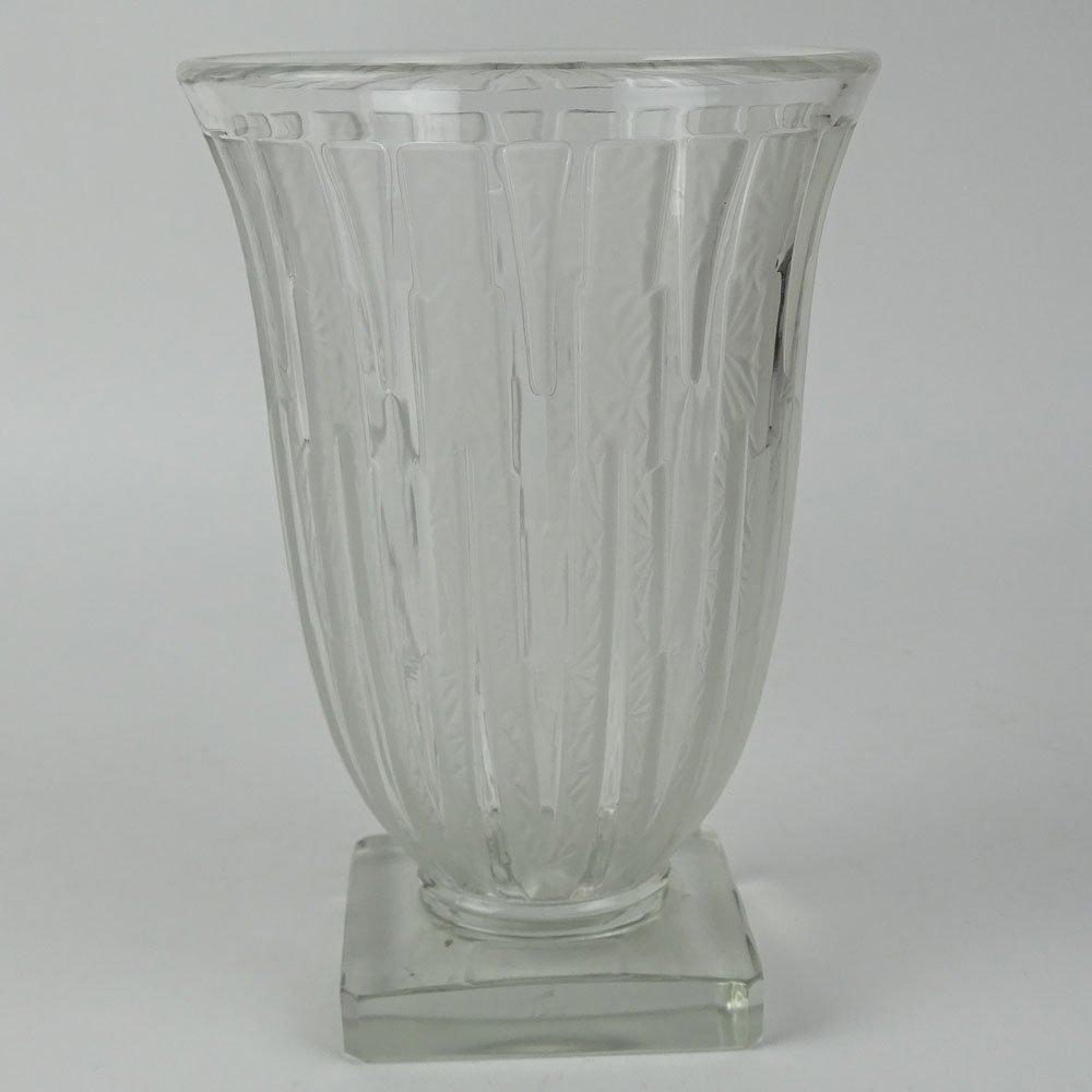 Verlys France Art Deco Period Vase. Clear and (1 of 4)