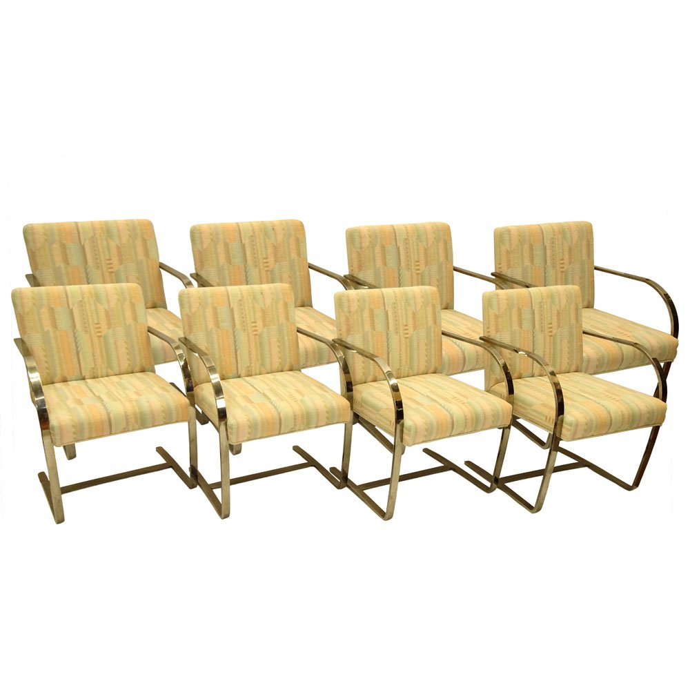 Eight (8) Mies van der Rohe style Brno Chairs. (1 of 2)
