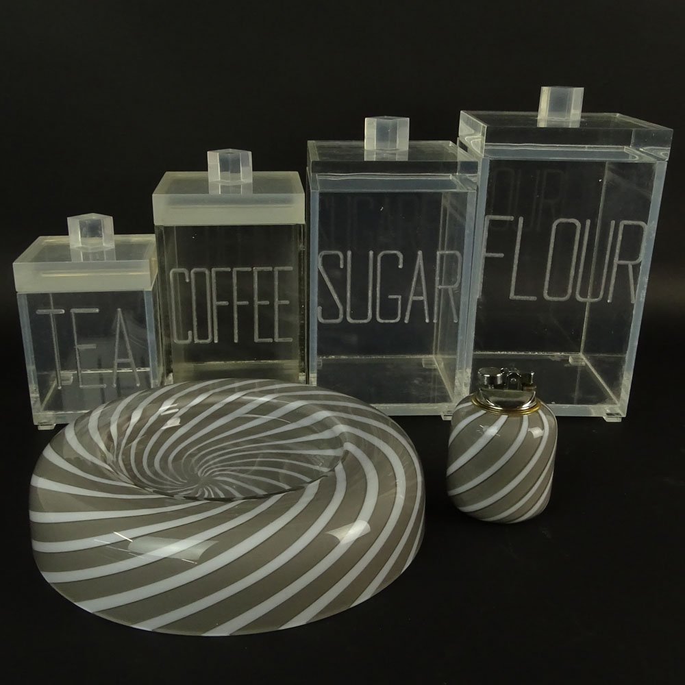 Lot of Retro Table and Counter Items. Includes a 4 (1 of 6)