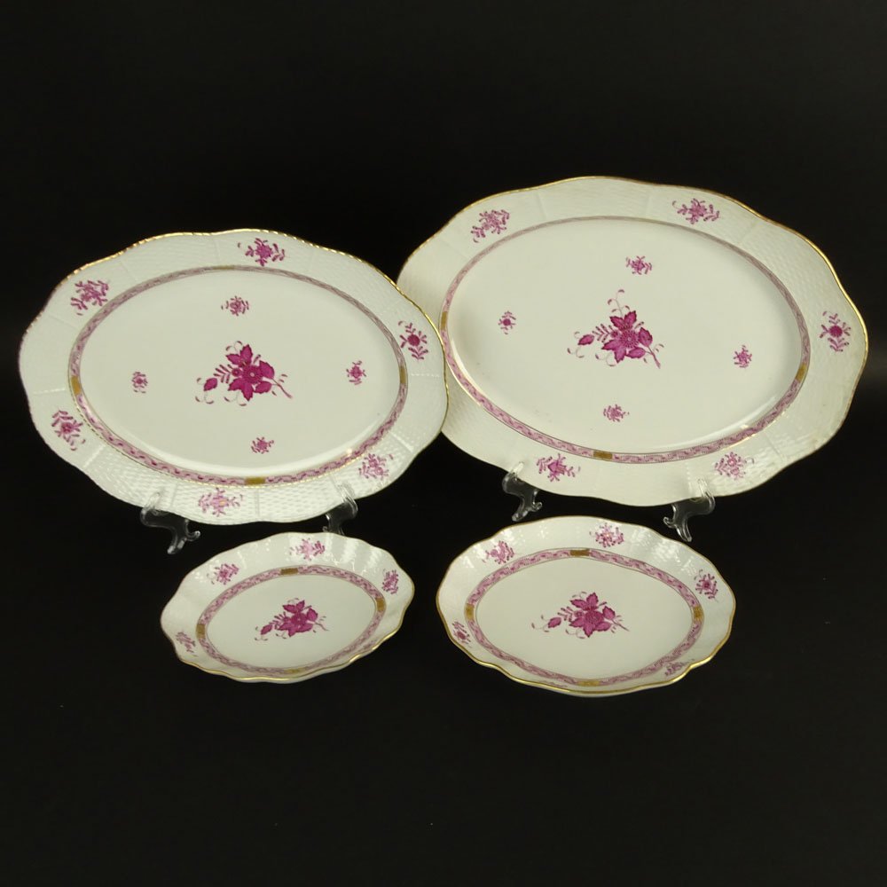 Lot of Four (4) Herend Chinese Bouquet Raspberry (1 of 3)