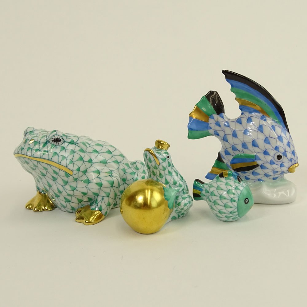 Lot of Four (4) Herend Porcelain Animal Figurines. (1 of 7)