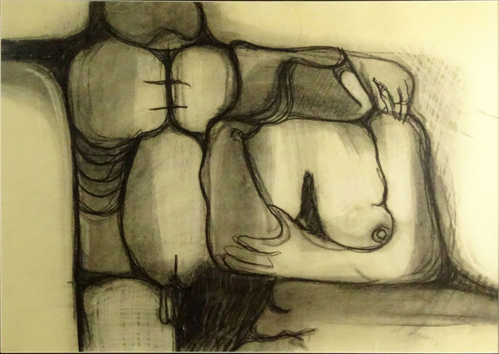 Manuel Neto Chong, Panamanian (b.1927) Charcoal drawing (1 of 5)