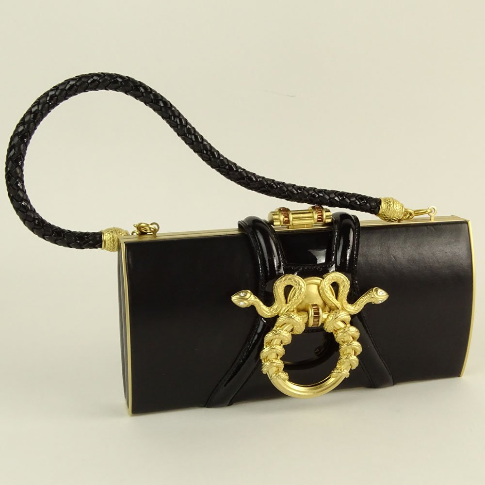 Rachel Zoe Design For Judith Leiber Black Leather (1 of 8)