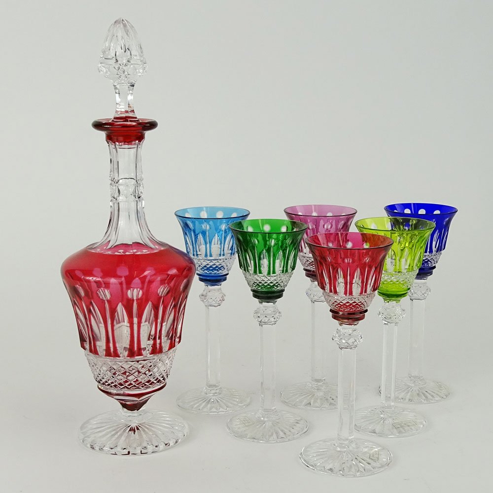 Vintage 7 Piece Saint Louis France Cut Crystal Cordial (1 of 6)