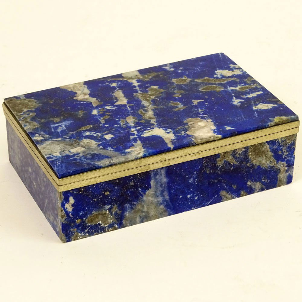Lapis Lazuli Box. Signed Morila Gil - Chile. Good (1 of 7)