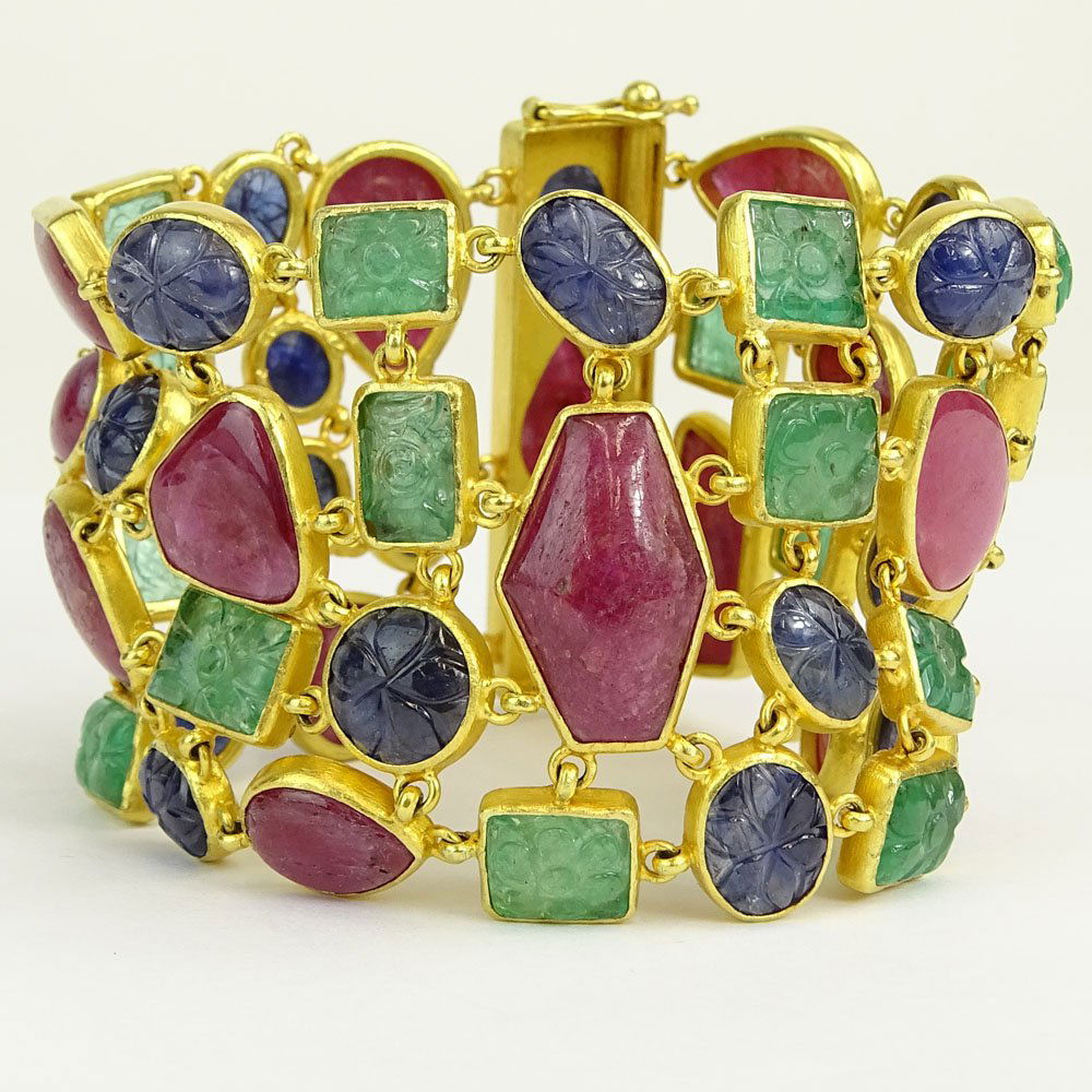 Lady's Gurhan 24 Karat Yellow Gold Bracelet Set (1 of 4)