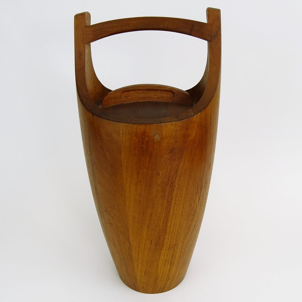 Mid Century Modern Dansk Teak Ice Bucket with Tongs. (1 of 6)