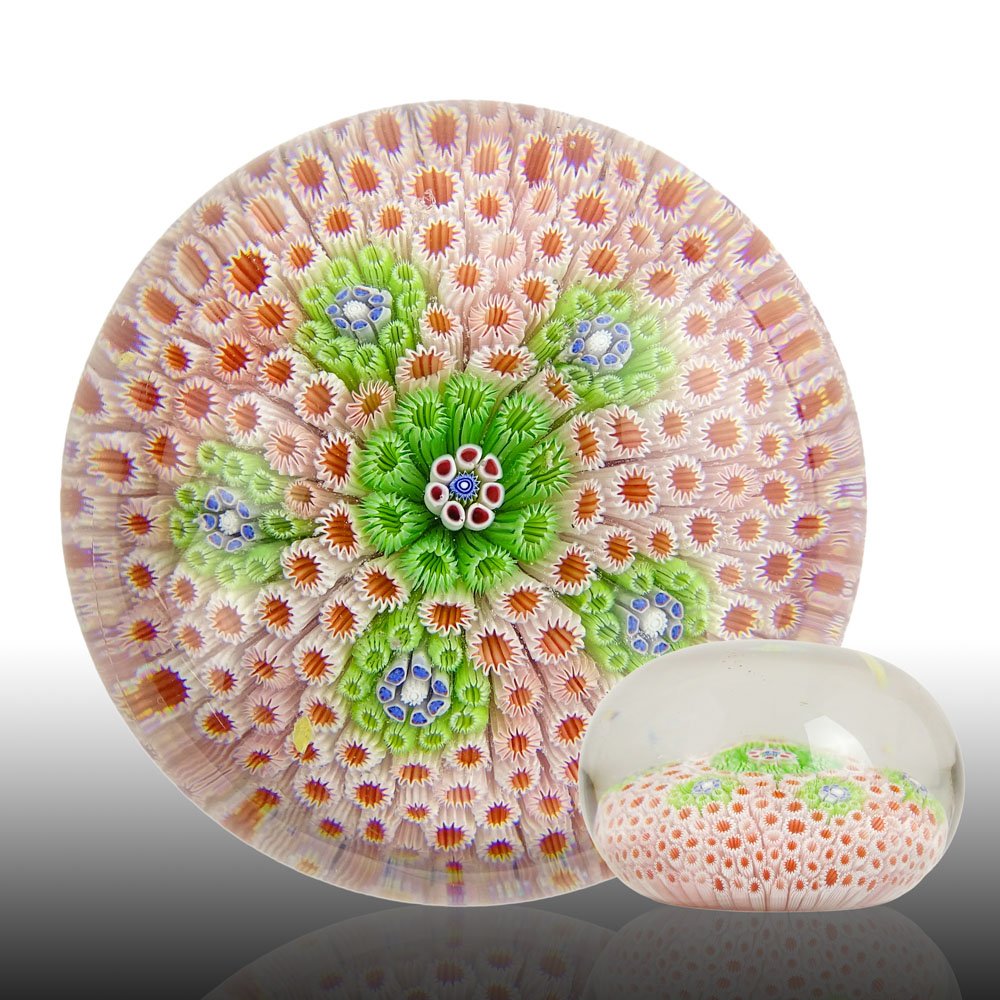 Rare 19th C Saint Louis Carpet Ground Paperweight. (1 of 7)