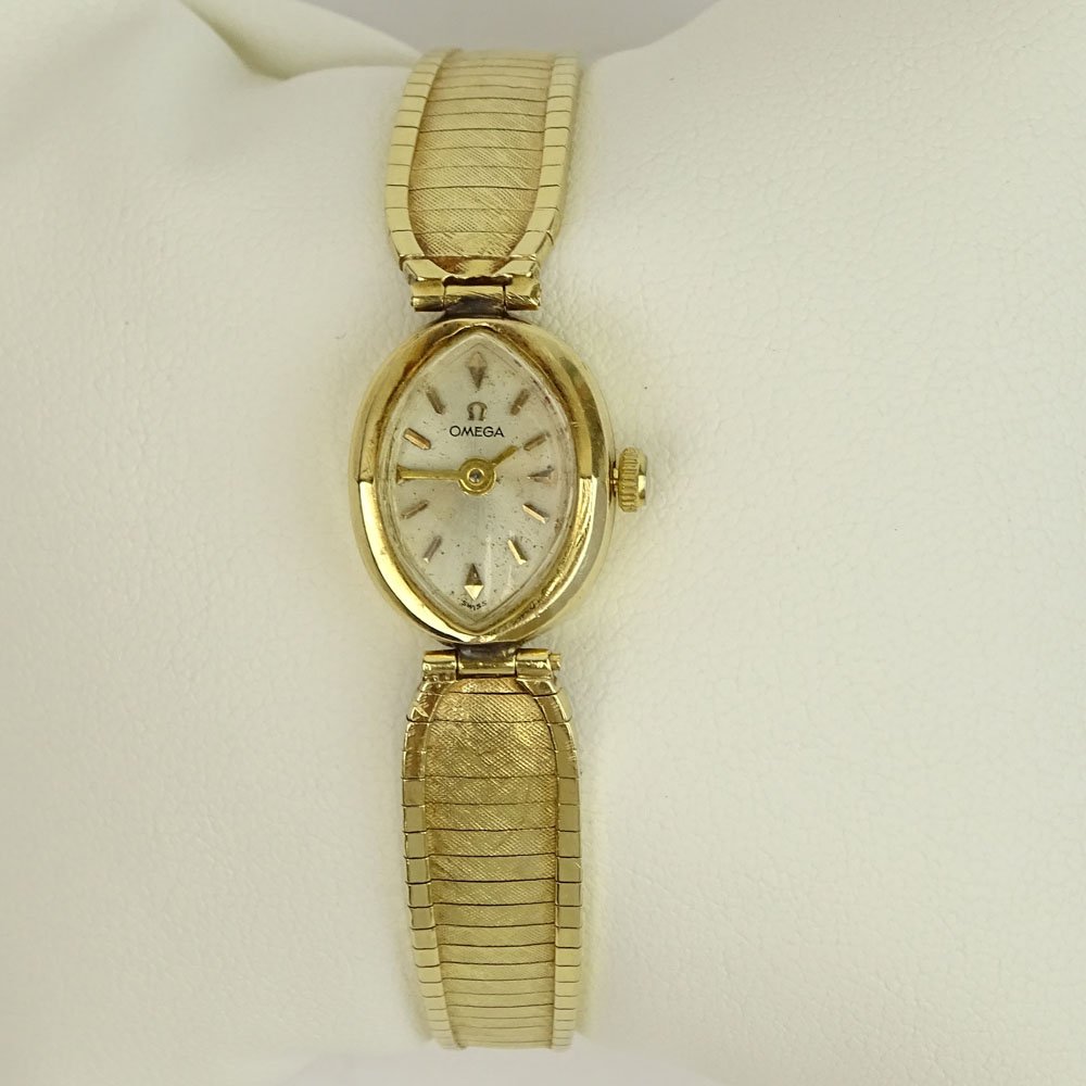Lady's Vintage 14 Karat Yellow Gold Omega Bracelet (1 of 5)