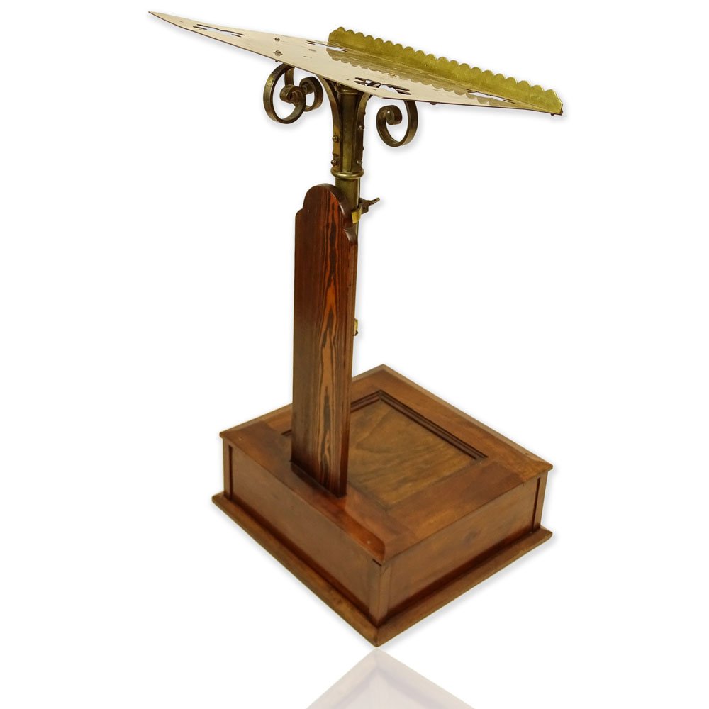 Vintage Brass and Wood Church Lectern. Adjustable (1 of 4)